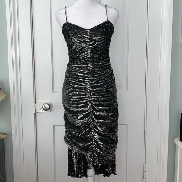 Vintage Dresses & Skirts - VINTAGE RUCHED SHIMMERY DANCE PARTY MERMAID DRESS